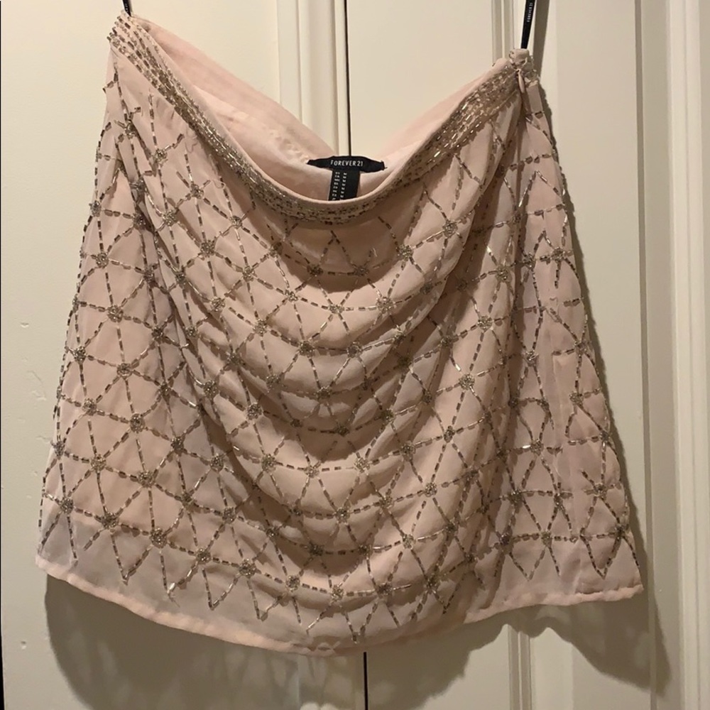 Beaded mini skirt